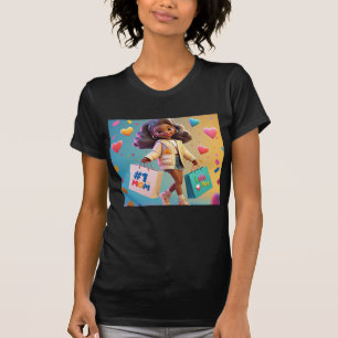 Camiseta Cheio #1 Mamãe Ama Você Comprando Dia de as mães