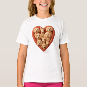 Camiseta Cheio cardíaco de cães - Design cardíaco de sobrev