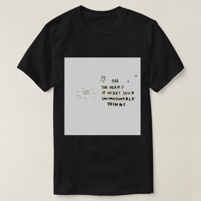 Camiseta cheio céu da letra da música (Frente do Design)