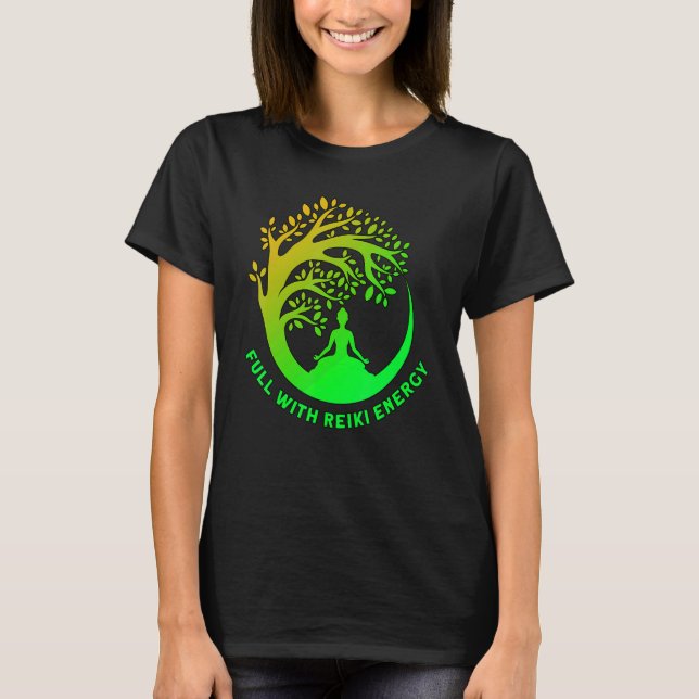Camiseta Cheio com Reiki Energy Reiki Healing Master 1 (Frente)