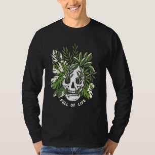 Camiseta Cheio Da Vintagem De Jardinagem Do Crânio