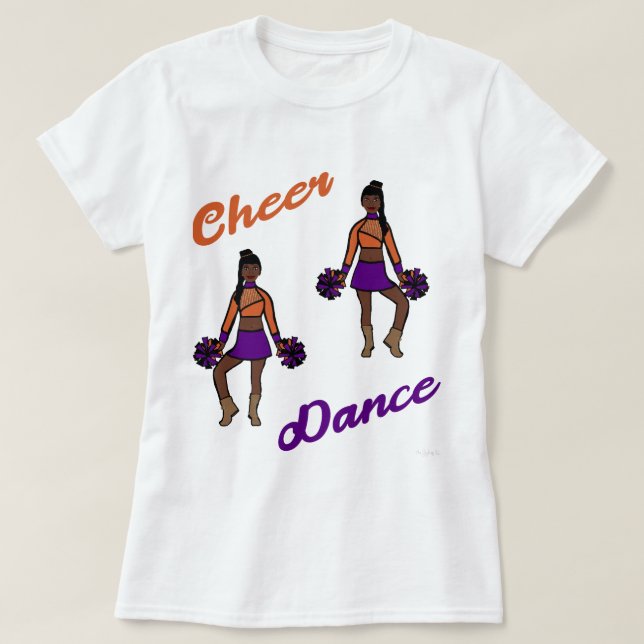 Camiseta Cheio/ Dança T-Shirt Purple Orange ) (Frente do Design)