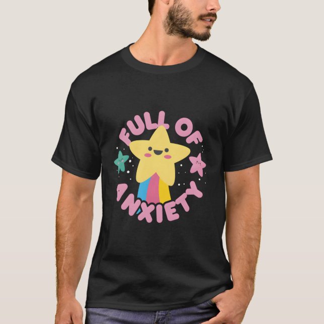 Camiseta Cheio De Ansiedade O Pastel Gótico Kawaii Kawaii F (Frente)
