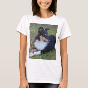 Camiseta cheio de assentamento de tom branco preto shp