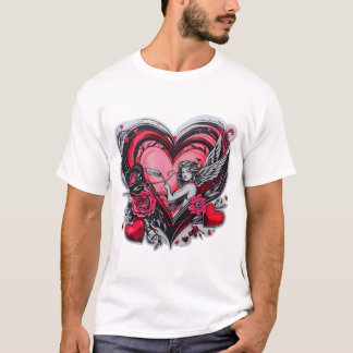 Camiseta Cheio de dia de os namorados de Menina de Amor