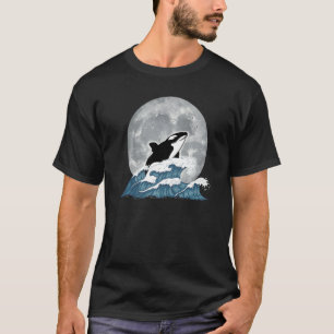 Camiseta Cheio de Ondas de Animais do Oceano Atlântico à Lu