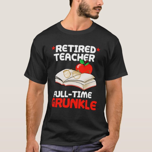 Camiseta Cheio de professor aposentado, Excelente de remend (Frente)