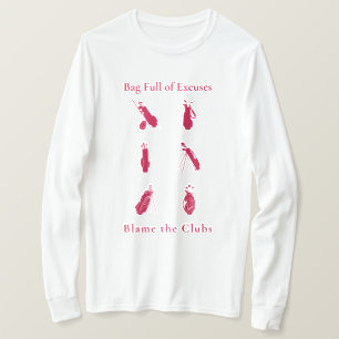 Camiseta Cheio de Saco de desculpas Engraçado Presente no G