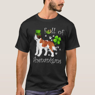 Camiseta Cheio De Shenanigans Rua Bernard Dog Irish T Shirt