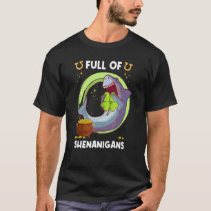 Camiseta Cheio De Tubarão Azul De Shenanigans Blue Shark Ru