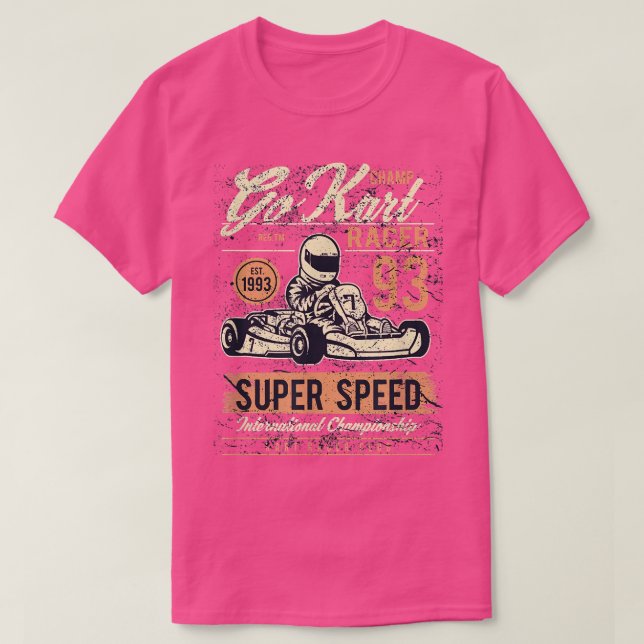 Camiseta Cheio De Velocidade Do Motocicleta Vintage (Frente do Design)