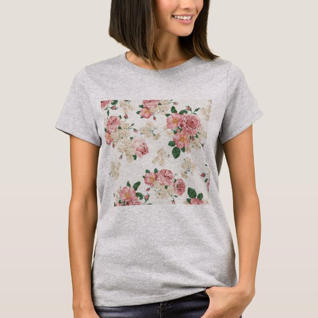 Camiseta Cheio do bolso dos rosas (Frente)