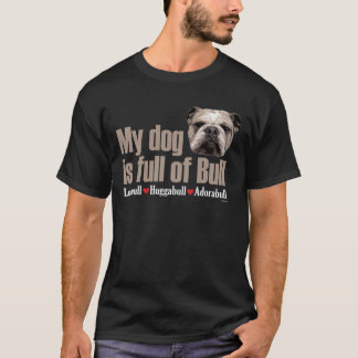 Camiseta Cheio do buldogue do inglês do touro