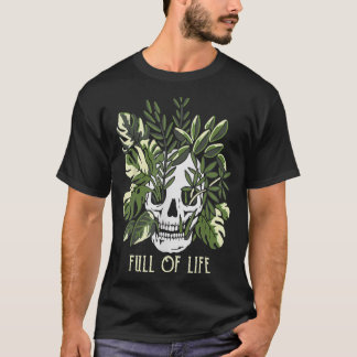 Camiseta Cheio Do Jardim De Jardinagem Do Crânio