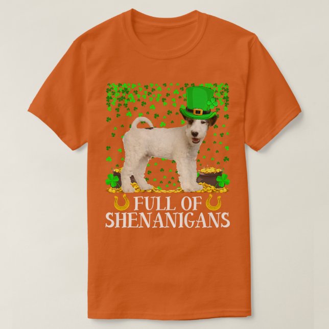 Camiseta Cheio Engraçado De Shenanigans Da Rua De Cachorro  (Frente do Design)