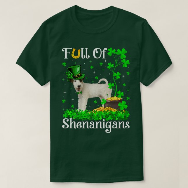 Camiseta Cheio Engraçado De Shenanigans Da Rua Terrier Dog  (Frente do Design)
