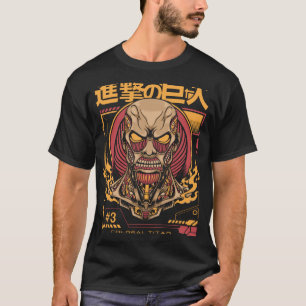Camiseta Cheio Eren Titan Impressão Tee