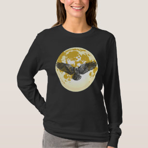Camiseta Cheio Gótico Pássico Pássaro Noturno Negra Negra N