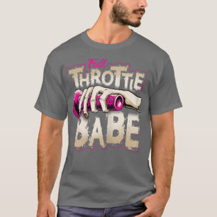 Camiseta CHEIO-THROTTLE BABE-Biker-Dirt-bike-Motocross Tee