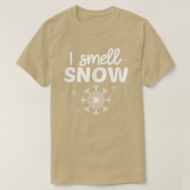 Camiseta Cheira A Neve Inverno Floco de Neve Encantado Pert (Frente do Design)