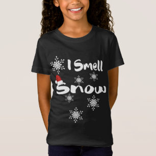 Camiseta Cheira a Neve Papai Noel que flocos de neve fofos