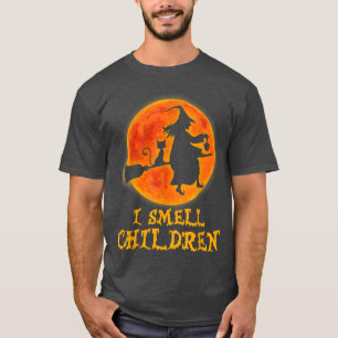 Camiseta Cheira-Me As Crianças De Halloween O Gato Negra De