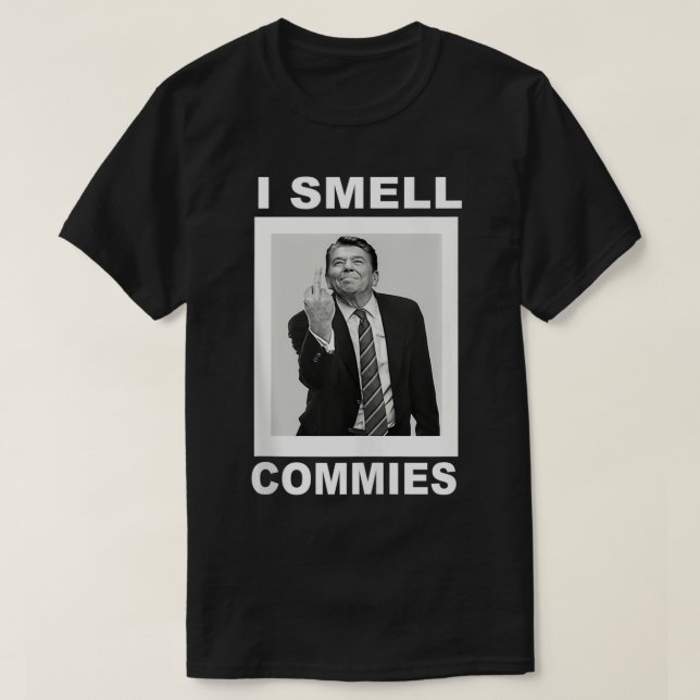 Camiseta Cheira-Me Engraçado Ronald Regan (Frente do Design)