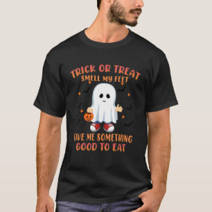 Camiseta Cheire Meu Pé Me Dar Um Fantasma Bonito De Abóbora