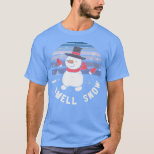 Camiseta Cheiro A Neve Garotas Meninas Que Sinalizam Snowma