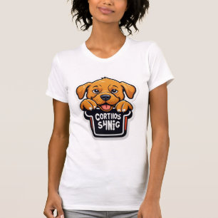 Camiseta Cheiro acontece - Caricatura Engraçada De Cachorro