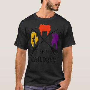 Camiseta Cheiro Crianças Engraçadas Bruxas do Dia das Bruxa