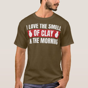 Camiseta Cheiro de argila na argila da cerâmica engraçada d