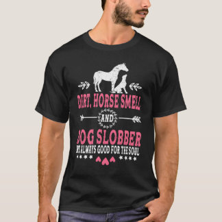 Camiseta Cheiro De Cavalo E Slobo De Cachorro Engraçado