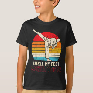 Camiseta Cheiro de Pés Retro Karate Taekwondo Arte Marcial