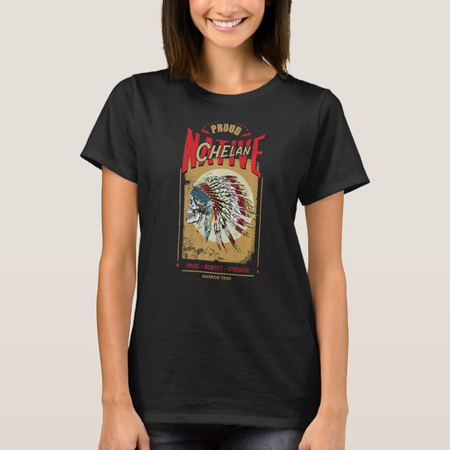Camiseta Chelan Native American Warrior Tribe Orgulhosa (Frente)