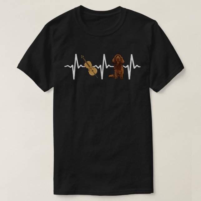Camiseta Chello Susse Spaniel Heartbeat Dog Lover  (Frente do Design)