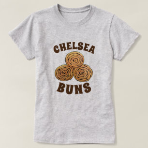 Camiseta Chelsea Buns UK Currant Bun Bakery Comida britânic