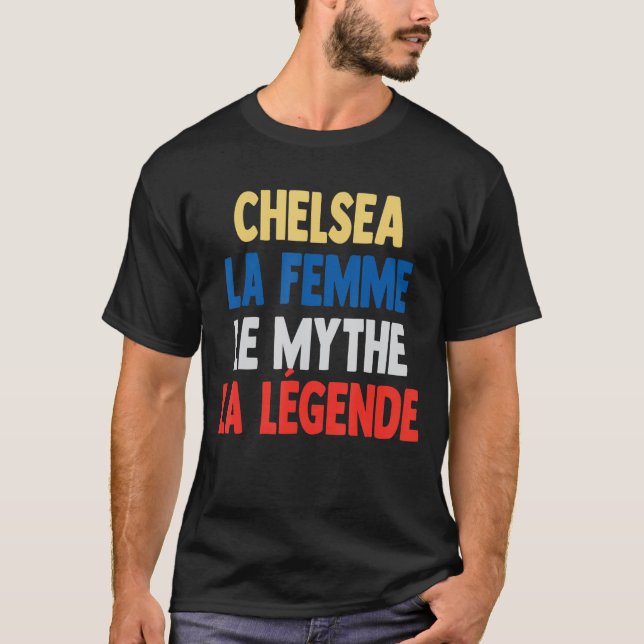 Camiseta Chelsea La Femme O Mito A Lenda de Chelsea (Frente)