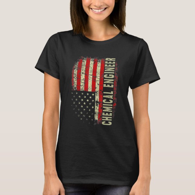 Camiseta Chemical Engineer 4th Of July US Flag Patriotic En (Frente)