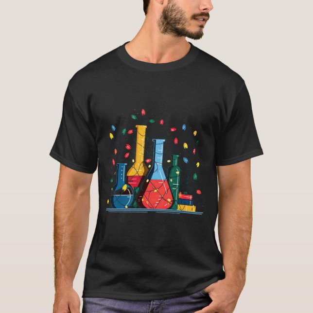 Camiseta Chemistry Christmas Lights Lover Chemist Science L (Frente)
