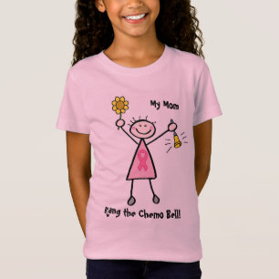 Camiseta Chemo Bell - cancro da mama cor-de-rosa da fita