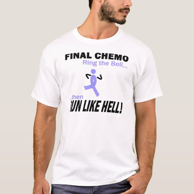 Camiseta Chemo final funciona muito - fita da lavanda (Frente)