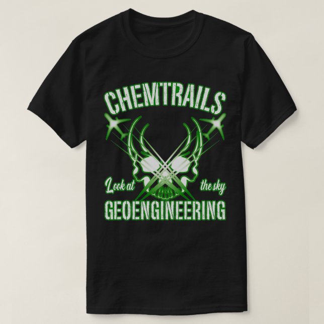 Camiseta Chemtrails Geoengenharia NWO (Frente do Design)