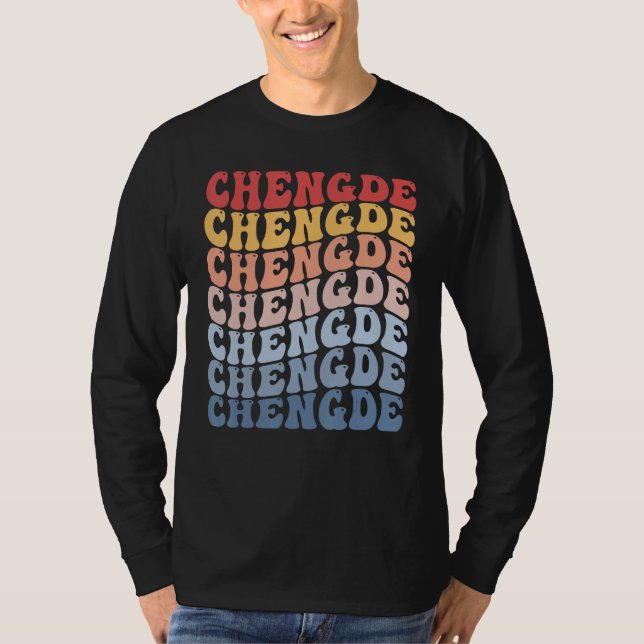 Camiseta Chengde City Groovy Retro (Frente)