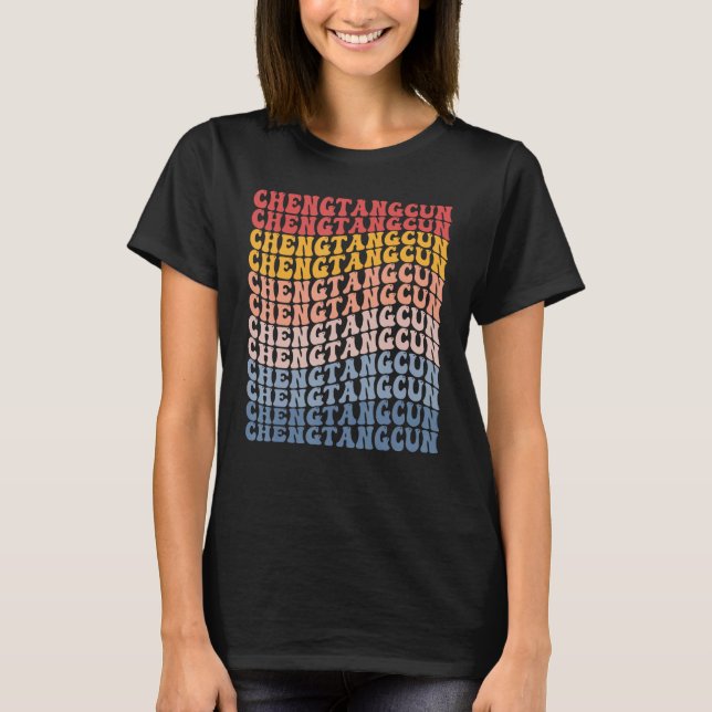 Camiseta Chengtangcun City Groovy Retro (Frente)