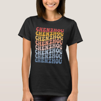 Camiseta Chenzhou City Groovy Retro
