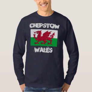 Camiseta Chepstow, País de Gales com bandeira galesa