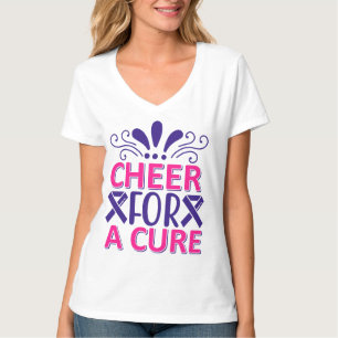Camiseta "Cheque por uma T-Shirt cor-de-rosa e roxa"
