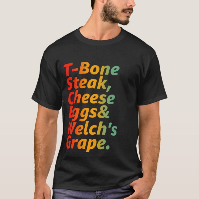 Camiseta Cheques de queijo de bife T-Bone Galhudo (Frente)