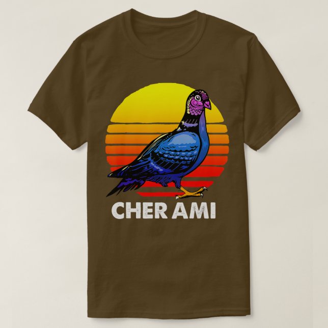 Camiseta Cher Ami - Transportador Herói da Guerra Mundial P (Frente do Design)